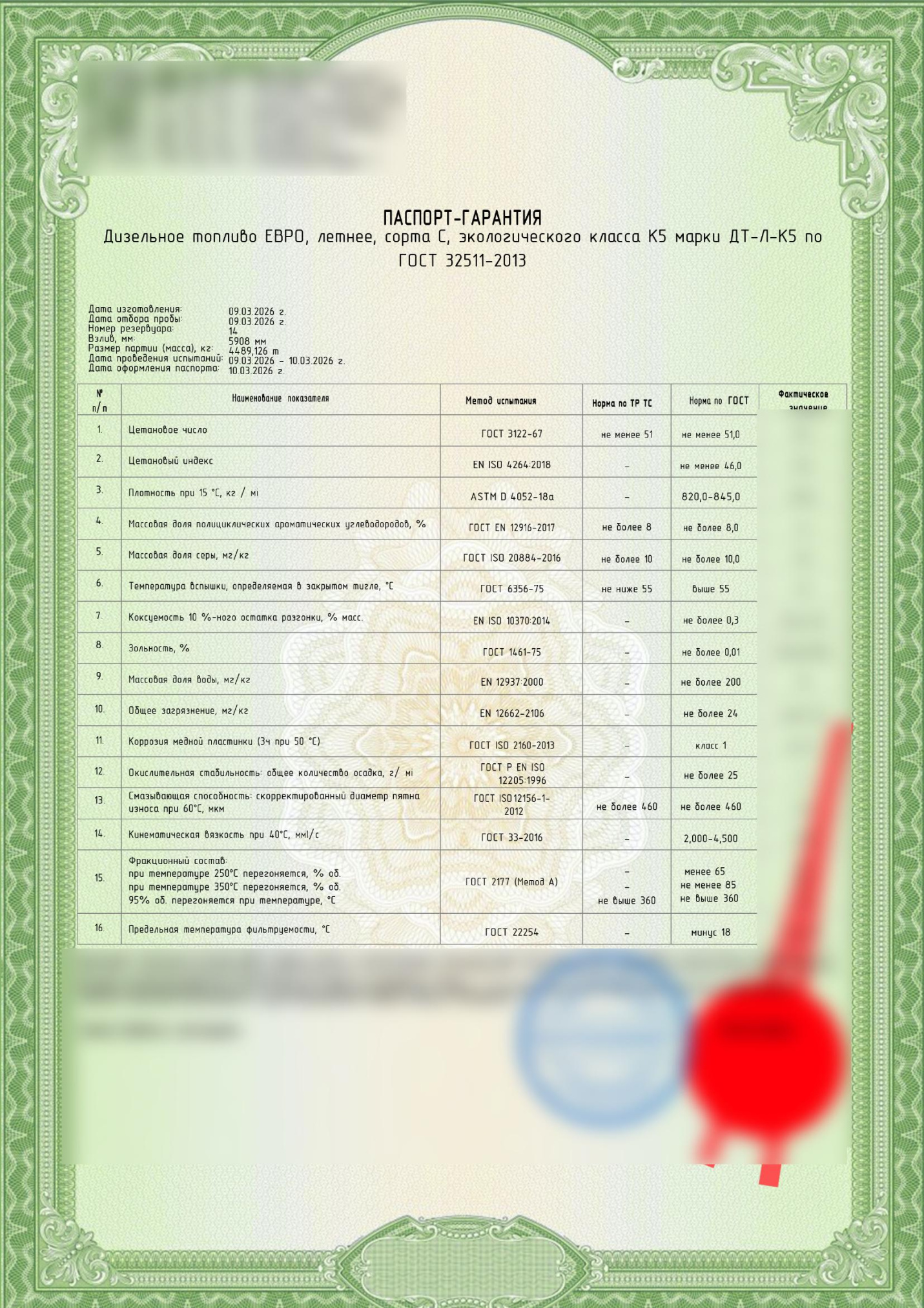 Паспорт-гарантия